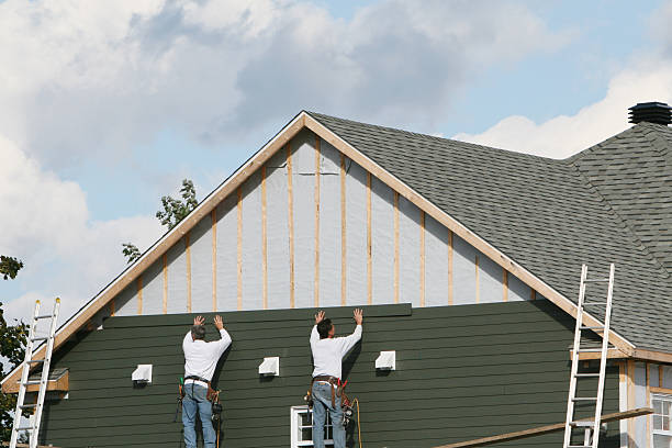 Professional Siding technician working in Shelby, NC